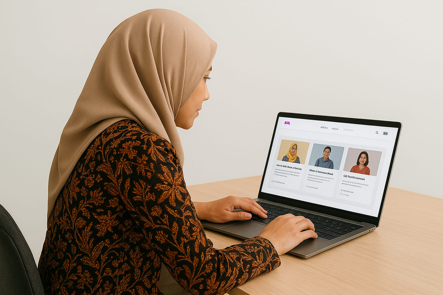 Konsultan Ahe mengecekkan status area calon mitra